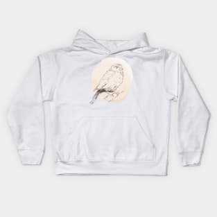 Hand drawn illustration of canary bird Kids Hoodie